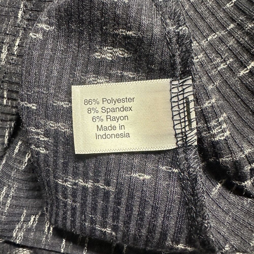 Lane Bryant Blouse Size 18 20 Charcoal Ribbed Faux Wrap Comfy Causal Office NEW - Picture 5 of 10